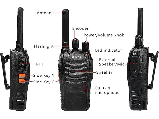 Pofung pt88e walkietalkie - afbeelding 2 van  4