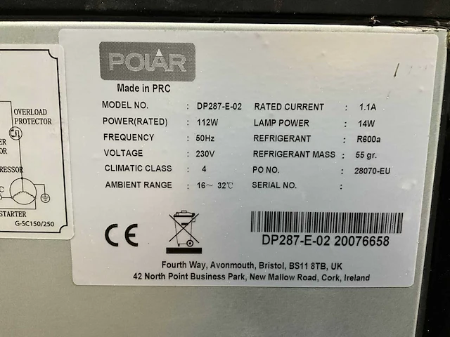 Polar dp287 koelkast - afbeelding 7 van  7