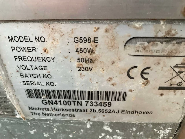 Polar g598-e koelwerkbank met 4 deuren - afbeelding 7 van  7
