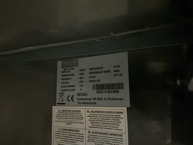 Polar sec903 / g622-5 – professionele rvs koelwerkbank (3 deuren) - afbeelding 5 van  13