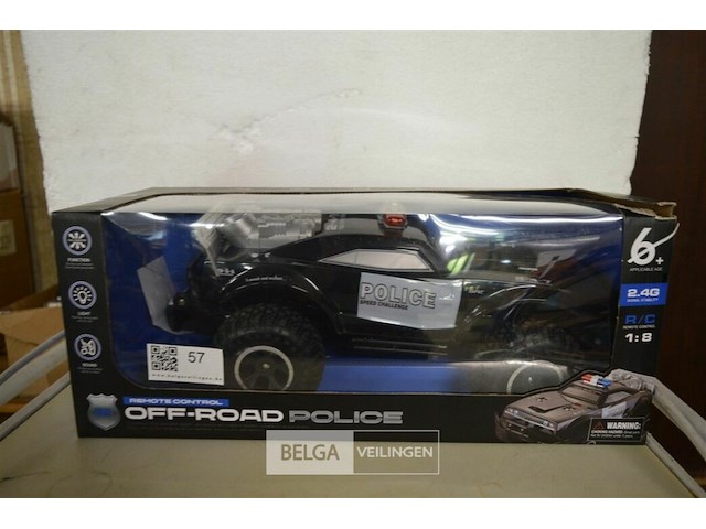 Politie auto met licht en geluid op afstandbediening - afbeelding 1 van  4