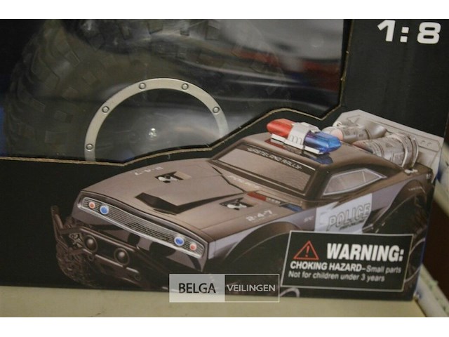 Politie auto met licht en geluid op afstandbediening - afbeelding 4 van  4