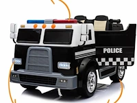 Politie vrachtwagen voor kinderen 12v - (2-zits) - 2 tot 7 jaar - zwart - afbeelding 2 van  5