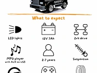 Politie vrachtwagen voor kinderen 12v - (2-zits) - 2 tot 7 jaar - zwart - afbeelding 5 van  5