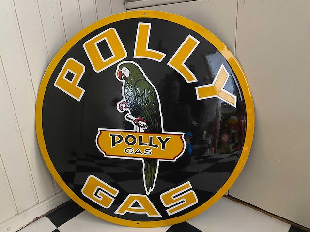 Polly gas - emaille bord - afbeelding 1 van  2