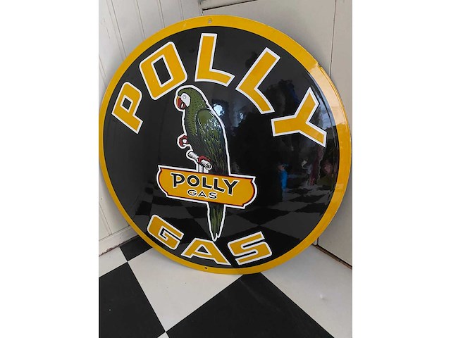 Polly gas - emaille bord - afbeelding 2 van  2