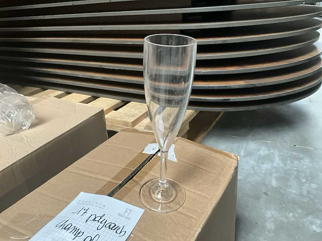 Polycarbonaat champagneglas (17x) - afbeelding 1 van  4