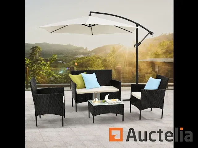 Polyrattan tuin meubilair onze 4 personen - afbeelding 2 van  4