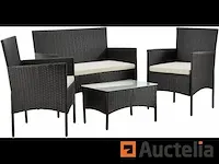 Polyrattan tuin meubilair onze 4 personen - afbeelding 3 van  4