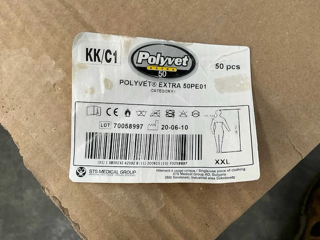 Polyvet extra 50pe01 beschermende overall (50x) - afbeelding 3 van  3