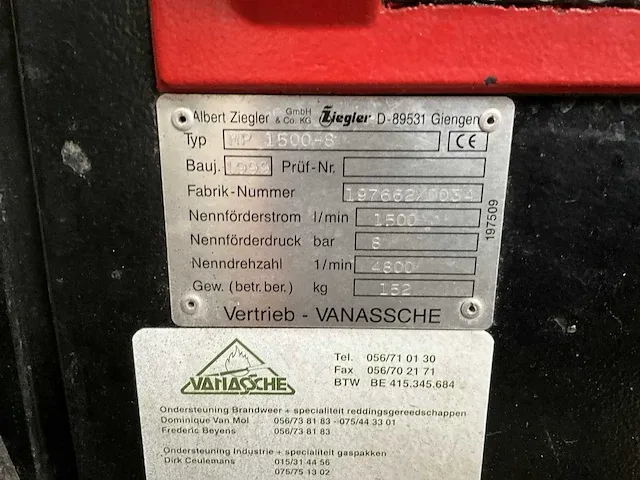 Pomp ziegler mp 1500-8 (defect) - afbeelding 4 van  7