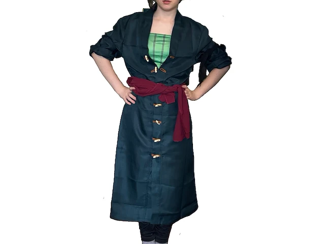 Ponjauk groene anime cosplay-kostuum - afbeelding 1 van  1