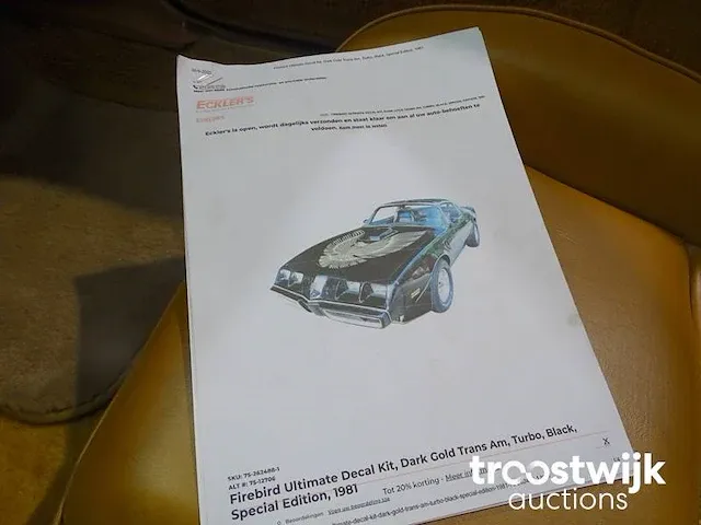 Pontiac '79 firebird trans am 6.6 v8 '10th anniversary' - afbeelding 49 van  53