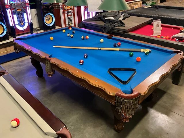 Pooltafel massief hout - afbeelding 1 van  11