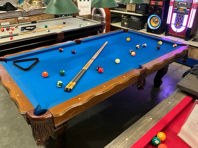Pooltafel massief hout - afbeelding 5 van  11