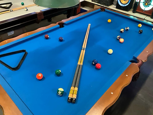 Pooltafel massief hout - afbeelding 8 van  11
