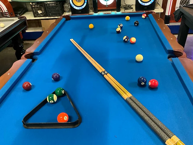 Pooltafel massief hout - afbeelding 10 van  11