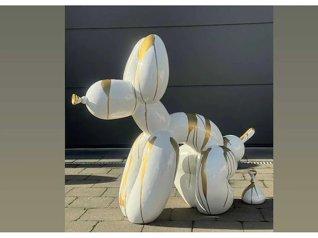 Poop doggy white/gold - afbeelding 1 van  2