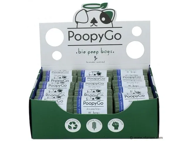 Poopygo eco friendly hondenzakjes 30 rollen - afbeelding 1 van  1