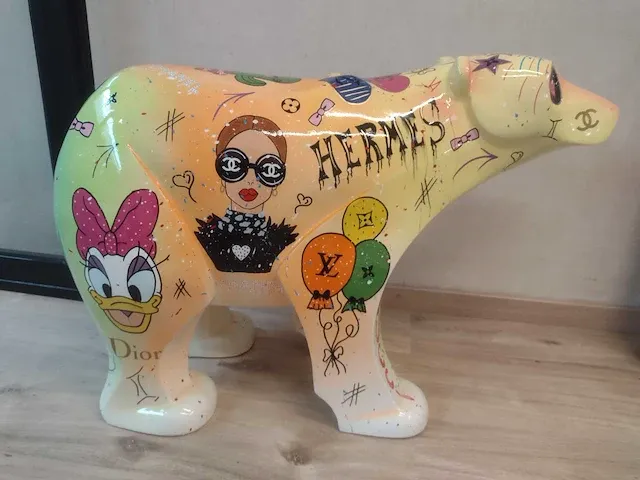 Pop-art lv baby ijsbeer - afbeelding 3 van  6