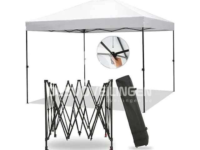 Pop-up party-tent 3x3 wit - afbeelding 1 van  5