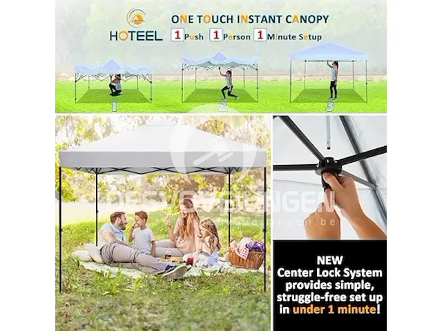 Pop-up party-tent 3x3 wit - afbeelding 3 van  5