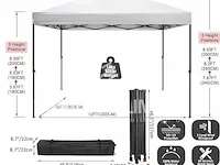Pop-up party-tent 3x3 wit - afbeelding 4 van  5