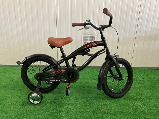 Popal black fighter kinderfiets - afbeelding 1 van  5