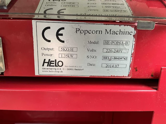 Popcornmachine - afbeelding 6 van  6