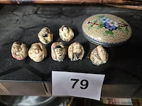 Popjes en cloissone schaaltje - afbeelding 1 van  3