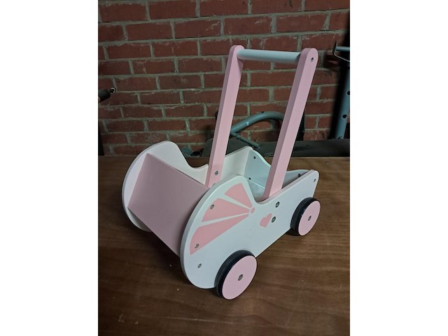 Poppenwagentje roze - afbeelding 1 van  3