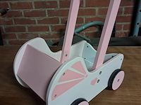 Poppenwagentje roze - afbeelding 1 van  3