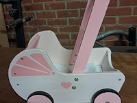 Poppenwagentje roze - afbeelding 2 van  3