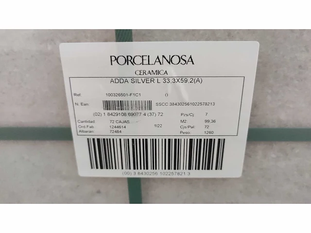 Porcelanosa adda silver wandtegel 33,3x59,2 cm 49,68 m² - afbeelding 8 van  9