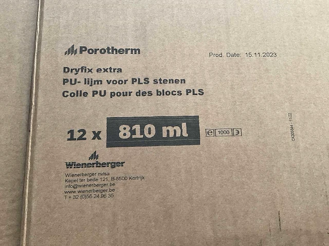 Porotherm 810ml spuitbus partij pu-lijm voor pls stenen - afbeelding 3 van  3
