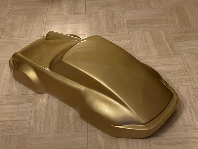 Porsche 911 sculptuur 140cm gold - afbeelding 5 van  5
