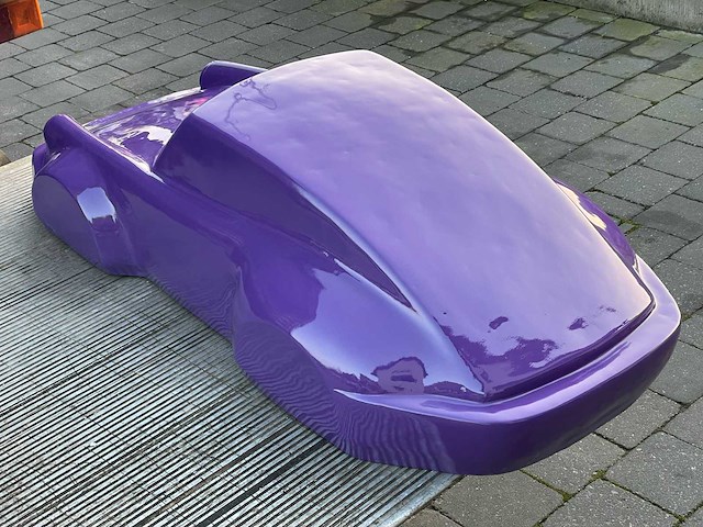 Porsche 911 sculptuur 140cm purple - afbeelding 3 van  4