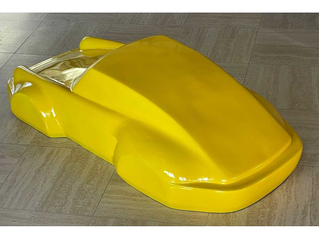 Porsche 911 sculptuur 140cm yellow - afbeelding 4 van  4