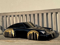 Porsche 911 sculptuur 90cm black/gold - afbeelding 2 van  2