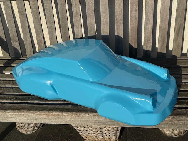 Porsche 911 sculptuur 90cm blue - afbeelding 1 van  2