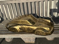 Porsche 911 sculptuur 90cm gold antique - afbeelding 1 van  2