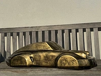 Porsche 911 sculptuur 90cm gold antique - afbeelding 2 van  2