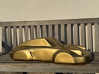 Porsche 911 sculptuur 90cm gold - afbeelding 2 van  2