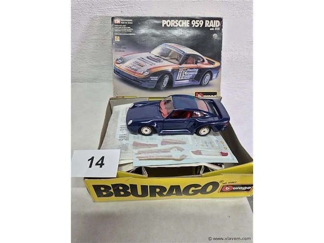 Porsche 959 raid vintage metaal bburago - afbeelding 1 van  3