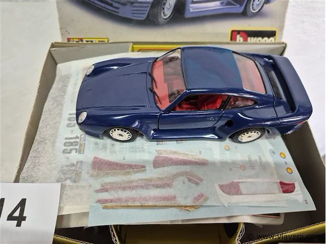 Porsche 959 raid vintage metaal bburago - afbeelding 2 van  3