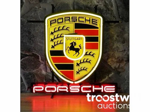 Porsche neon sign verlichting - afbeelding 1 van  1