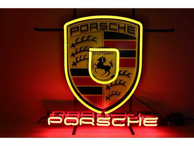 Porsche neon sign verlichting - afbeelding 1 van  3