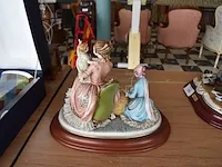 Porseleinen beeldje 2 vrouwen met kind cortese ca. 30cm - afbeelding 6 van  8