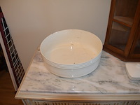 Porseleinen lampetstel, eiken hangvitrine - afbeelding 5 van  8