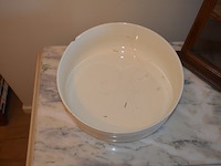 Porseleinen lampetstel, eiken hangvitrine - afbeelding 6 van  8